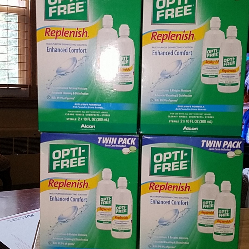 Opti free Replenish solution twin pack w/case x 4